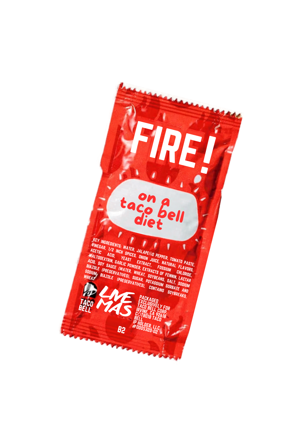 Fire Taco Bell Large Sticker